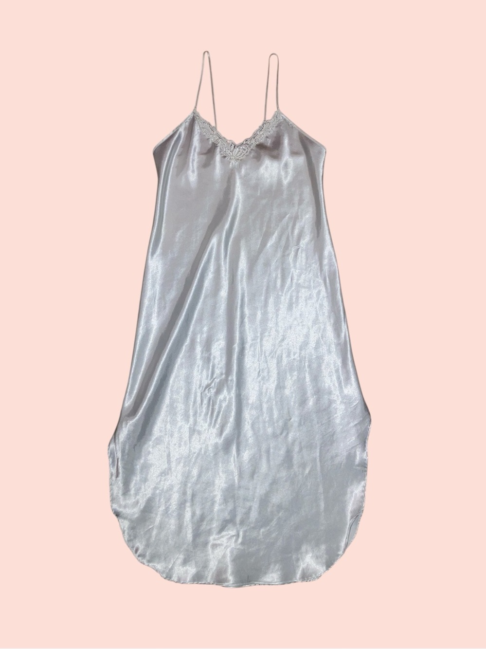 White Satin Slip Dress